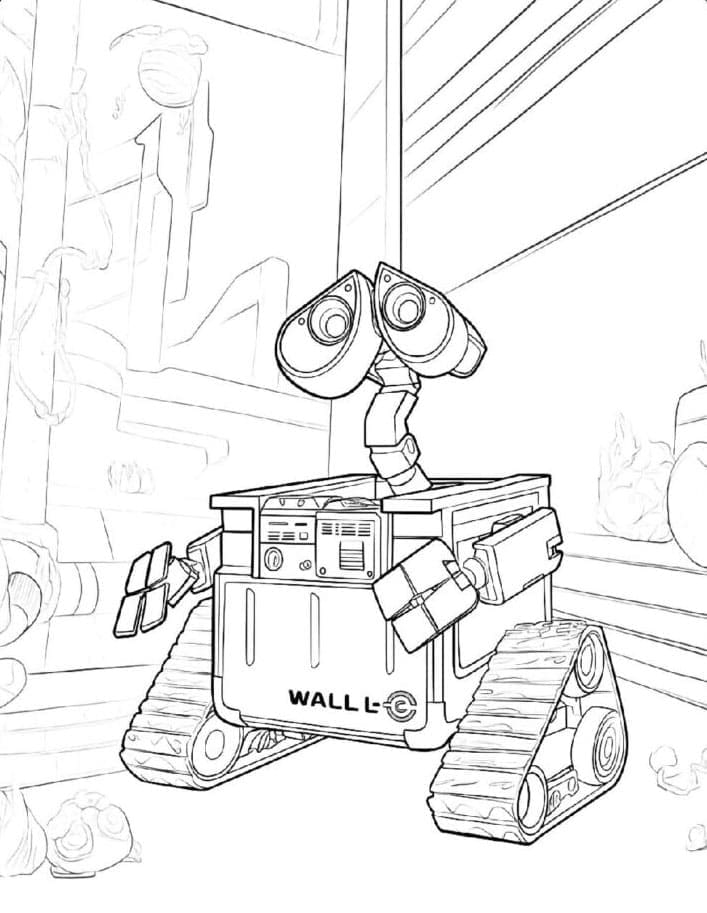 Wall-E ispira le persone da colorare