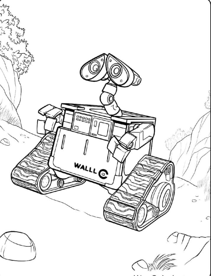 Wall-E salva le piante da colorare