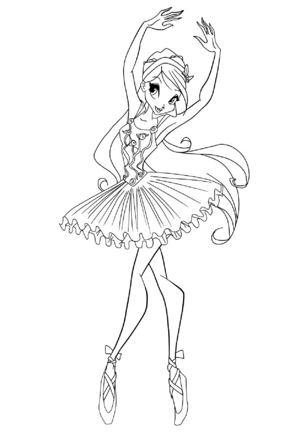 Winx – ballerina da colorare