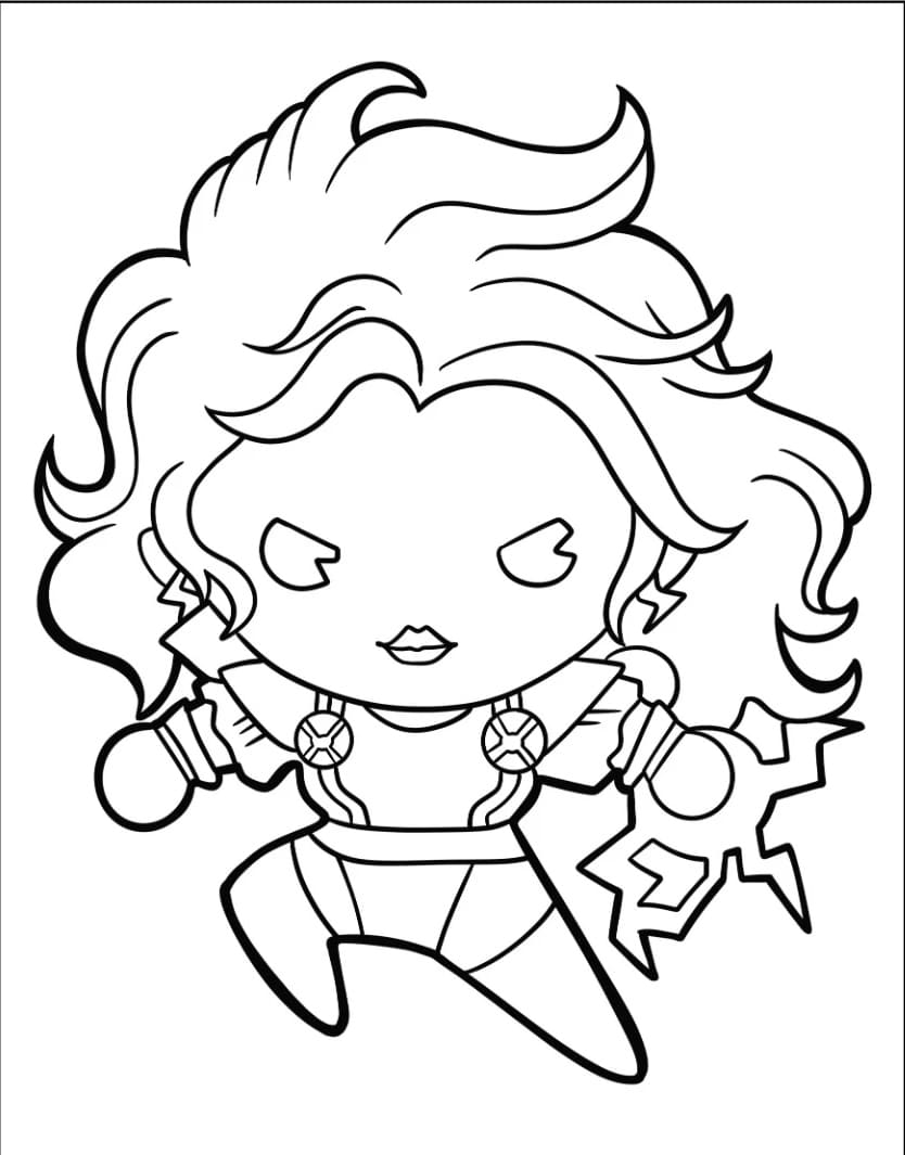 X-Men Kawaii Chibi da colorare
