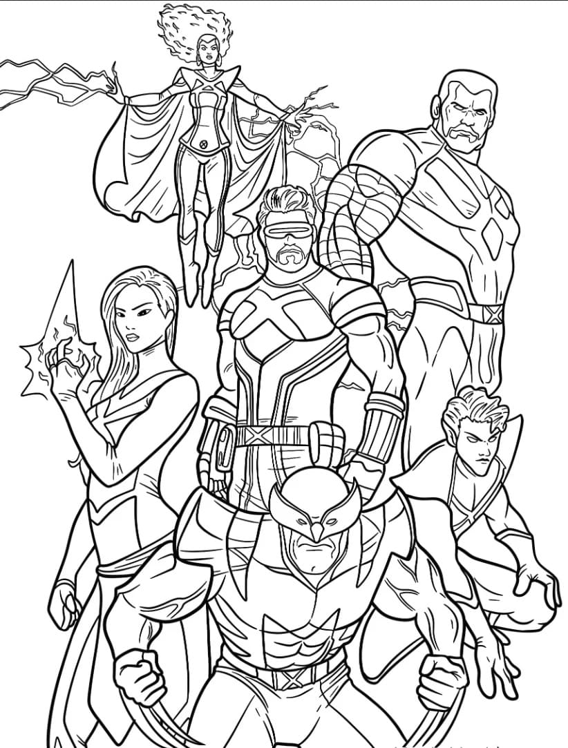 X-Men gratis da colorare