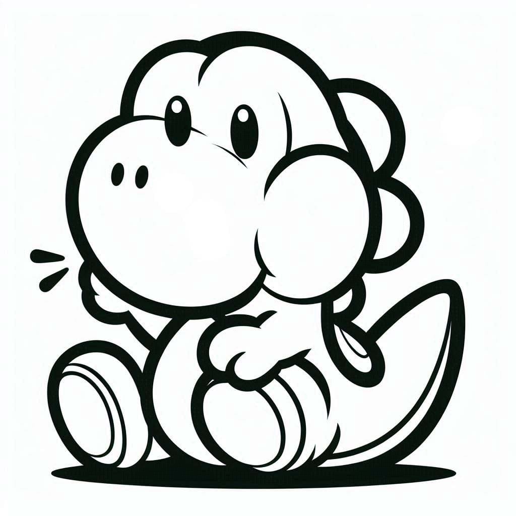 Yoshi stampabile gratuitamente da colorare