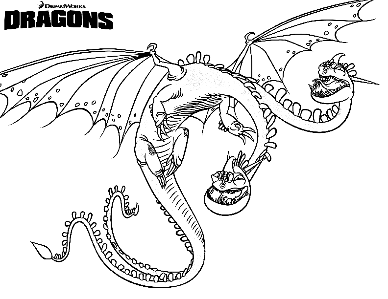 Zippleback Dragon Trainer da colorare