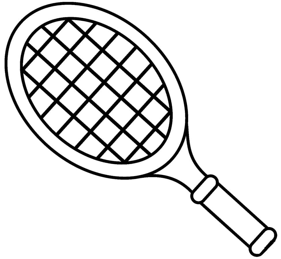 racchetta da tennis da colorare