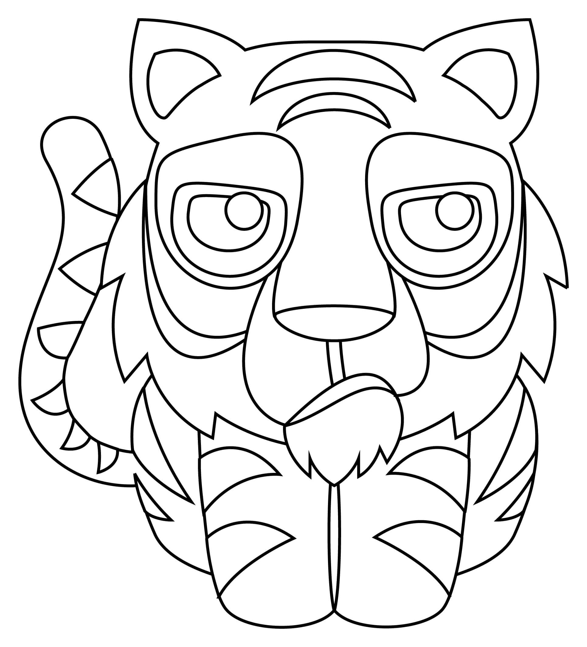 Desenhos de Bom Tigre para colorir