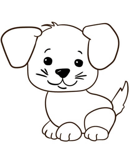 Desenhos de Desenho de Filhote de Cachorro para colorir