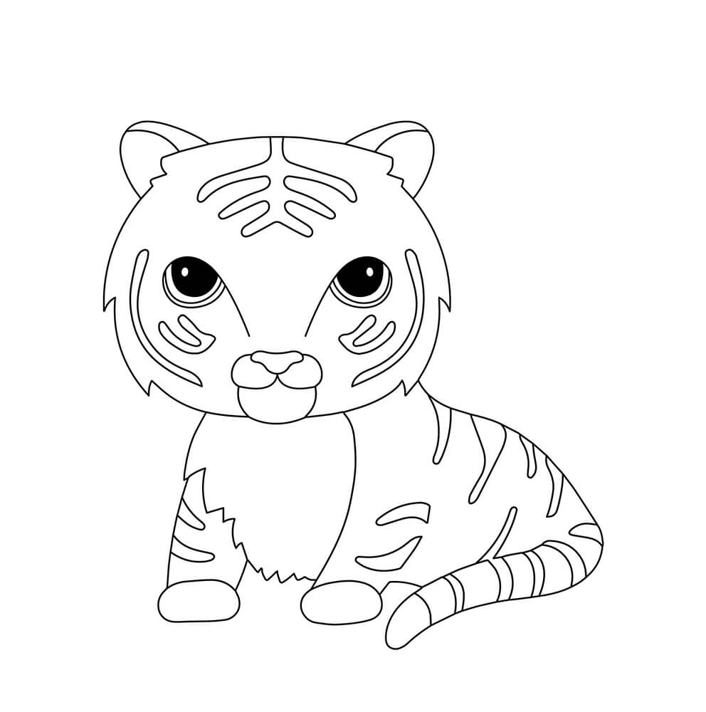 Desenhos de Grande Tigre para colorir