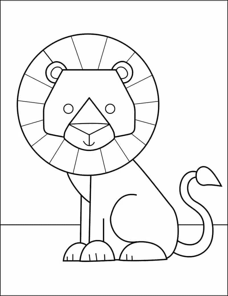 Desenhos de Imagens Grátis de leão para colorir