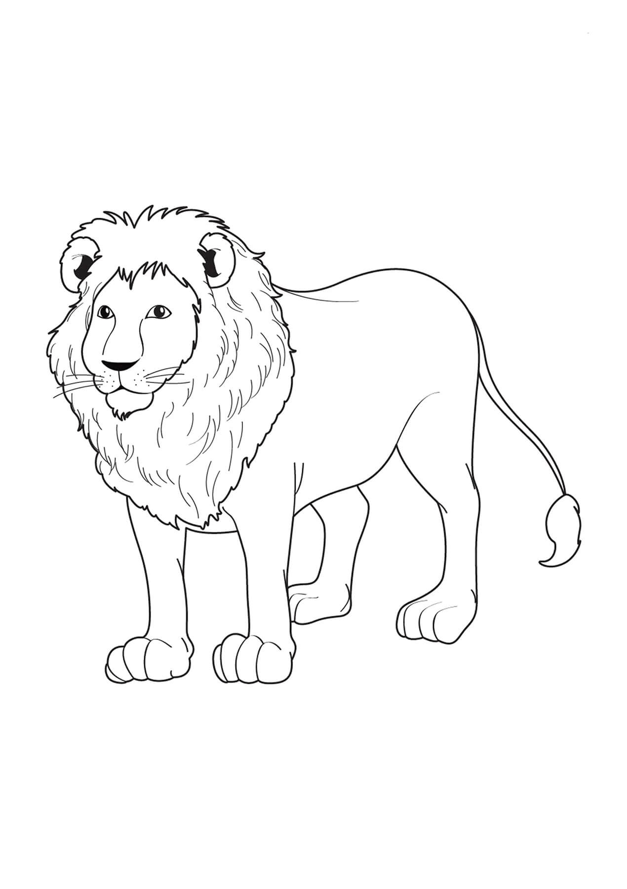 Desenhos de Leão Impressionante para colorir