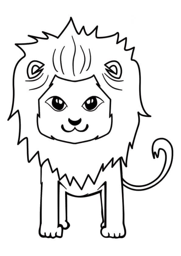 Lindo Leão para colorir