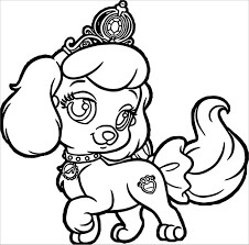 Desenhos de Princesa Filhote de Cachorro Sorrindo para colorir