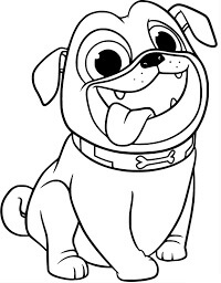Rolly Pug Cachorro para colorir