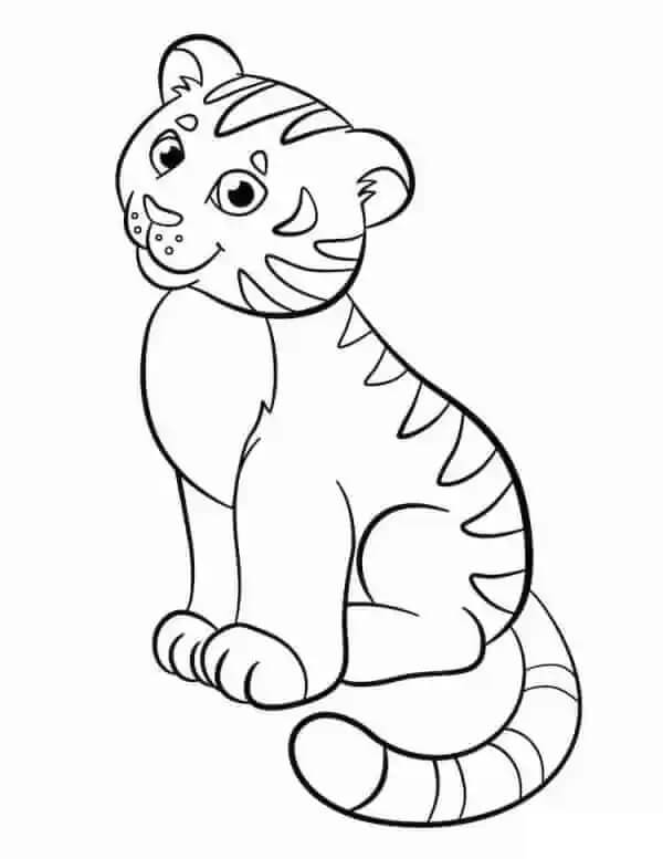 Desenhos de Tigre Perfeito para colorir