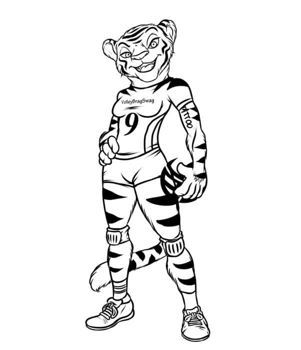 Desenhos de Tigre de Desenho Animado Legal para colorir