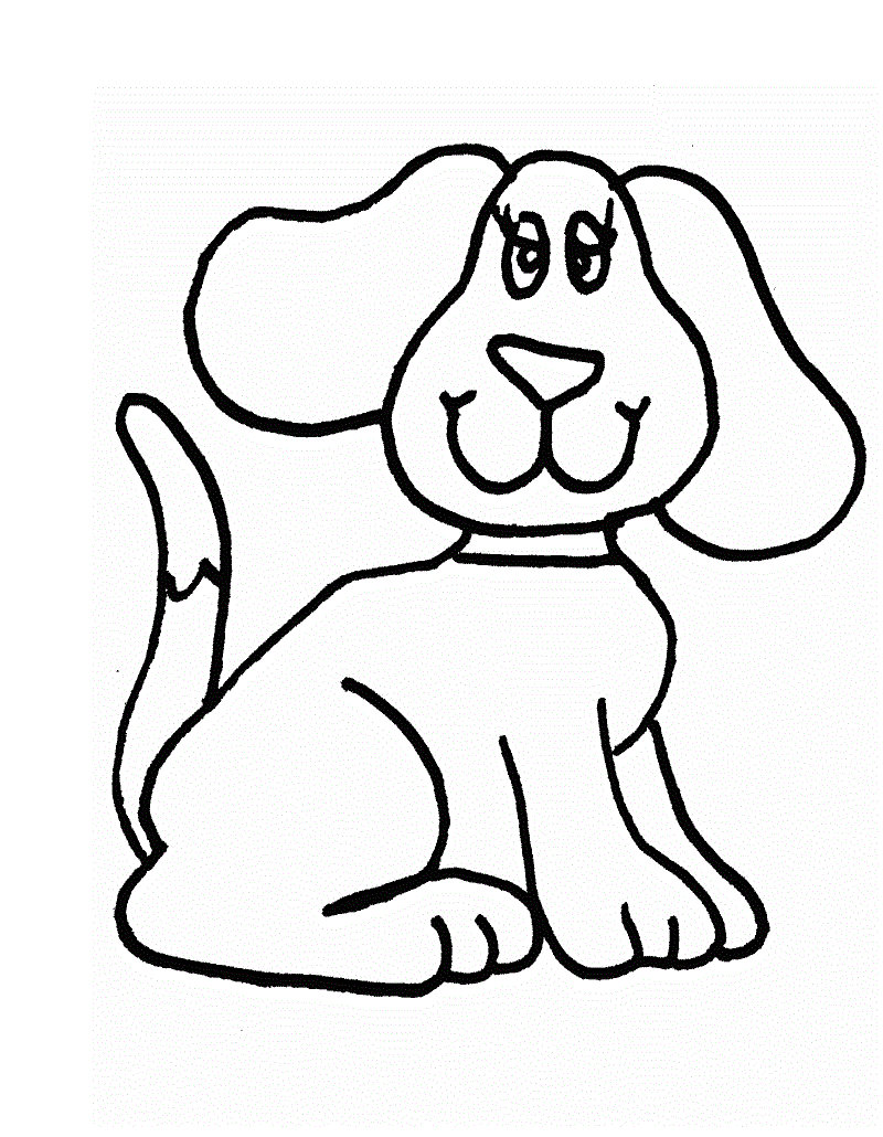 Cachorro Simples para colorir
