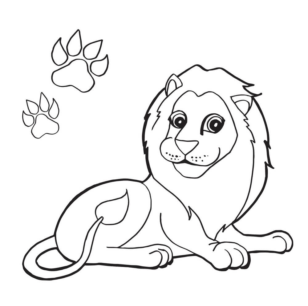 Desenhos de Leão e Borboleta Mentirosos para colorir
