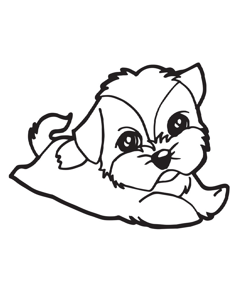 Desenhos de Pequeno Cachorro para colorir