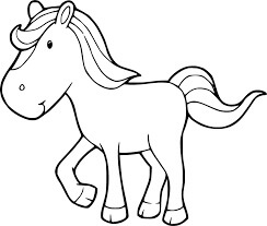 Desenhos de Cavalo Bonito Desenho Animado Sorrindo para colorir