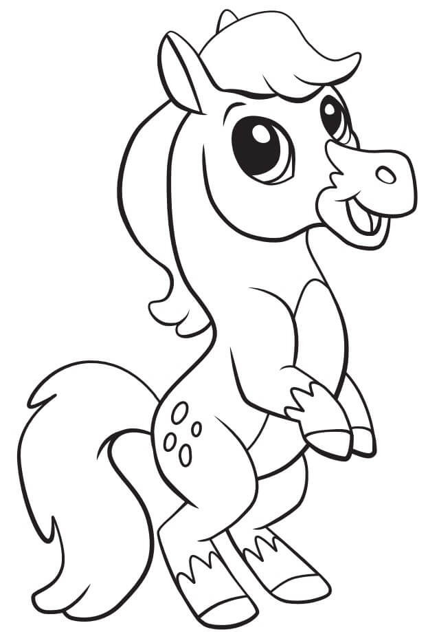 Desenhos de Cavalo Fofo para colorir