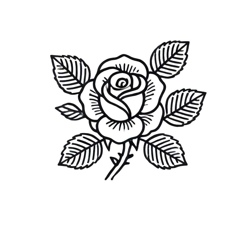 Desenhos de Desenhar Rosas Simples para colorir