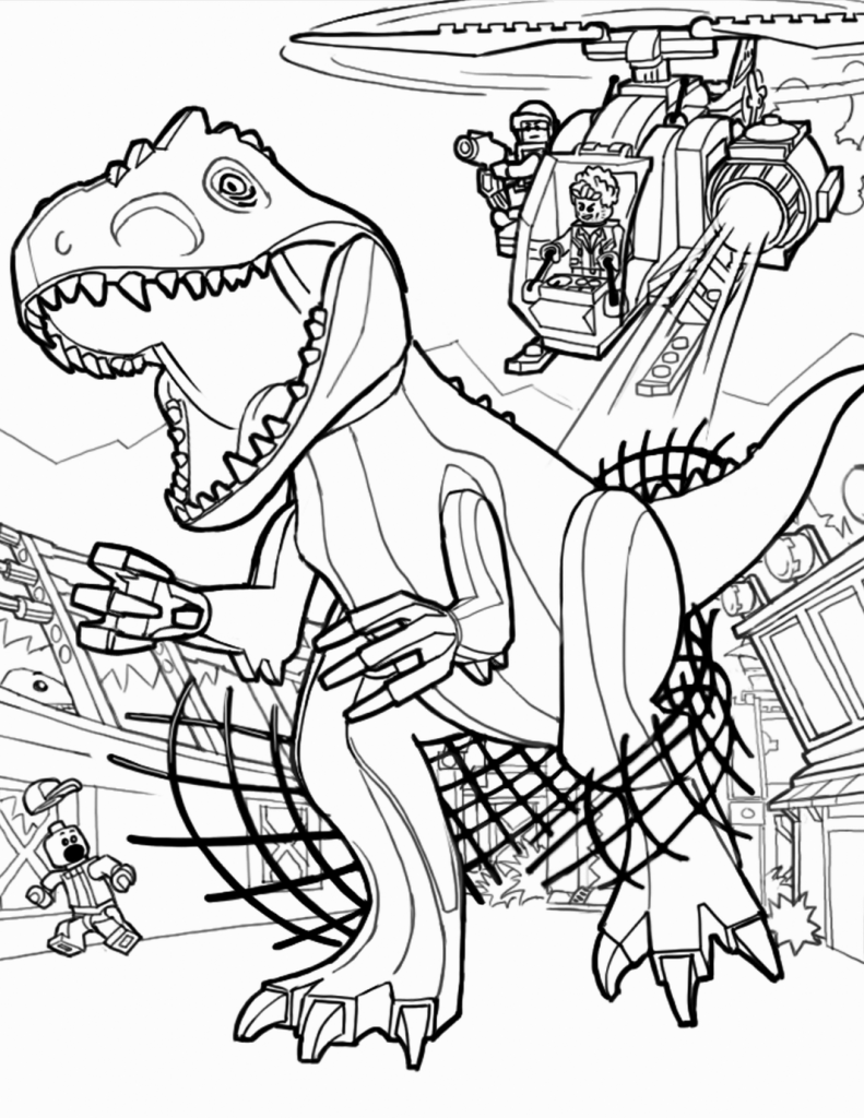 Desenhar pegando indominus rex para colorir