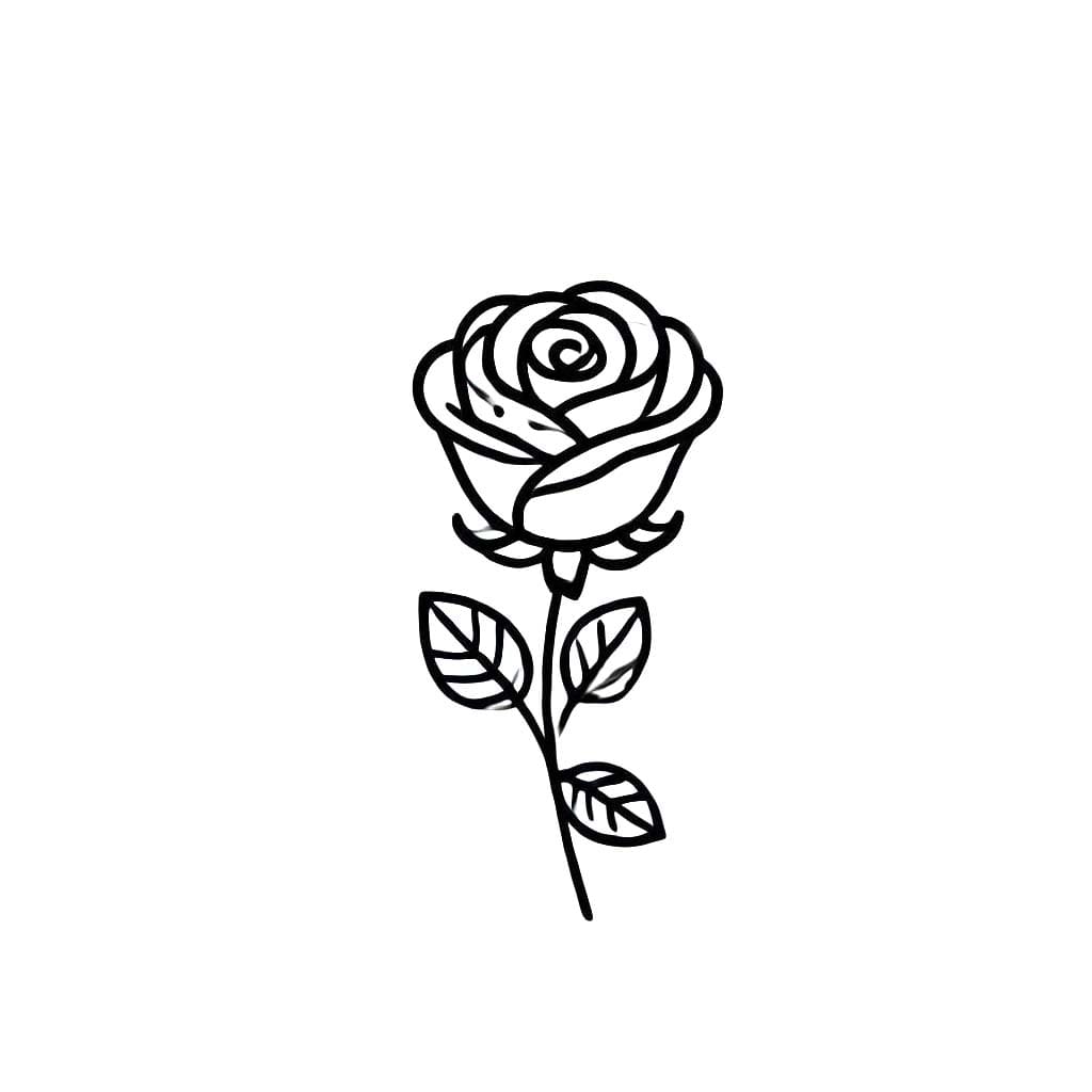 Desenhos de Desenhe Rosas 2 para colorir