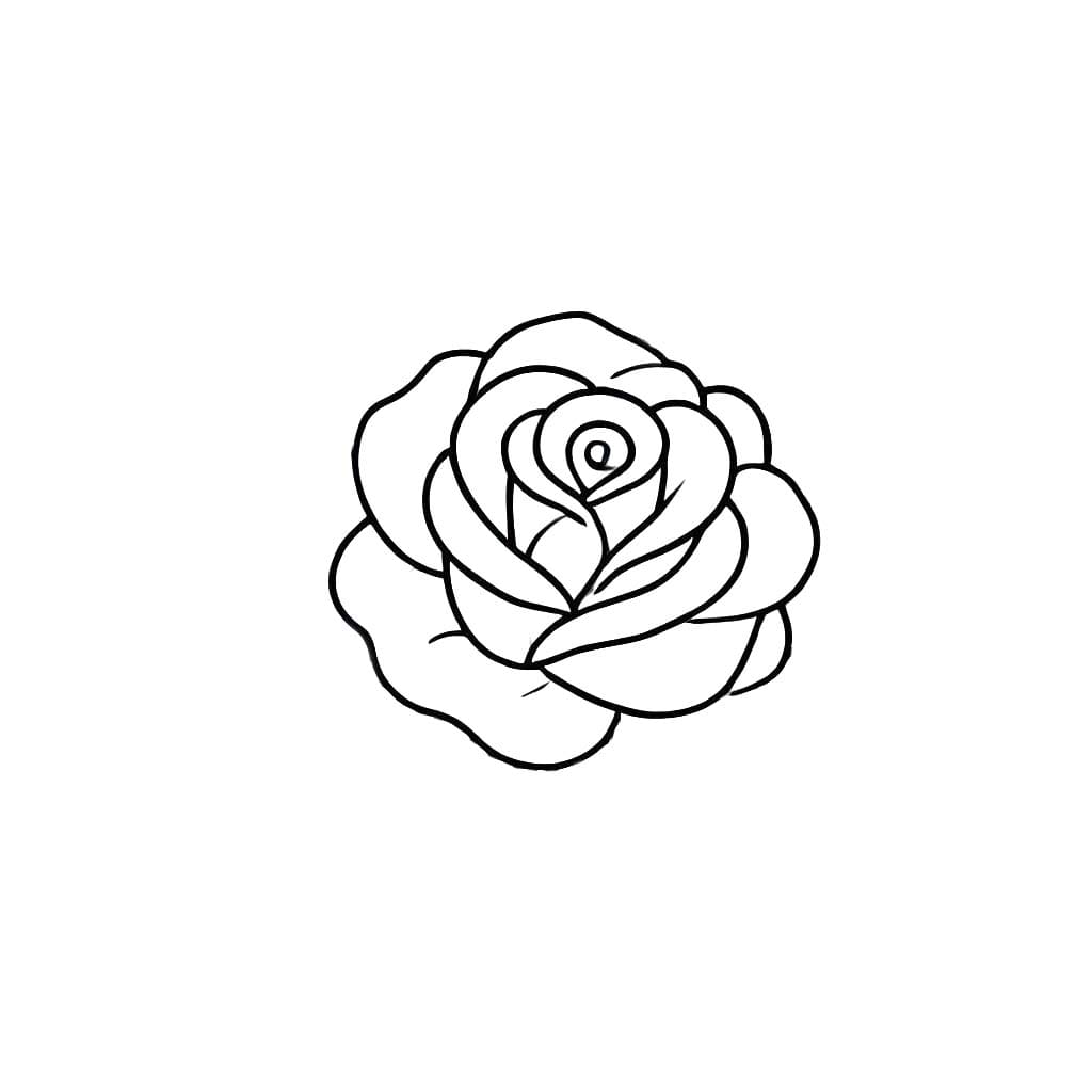 Desenhos de Desenhe Rosas 3 para colorir