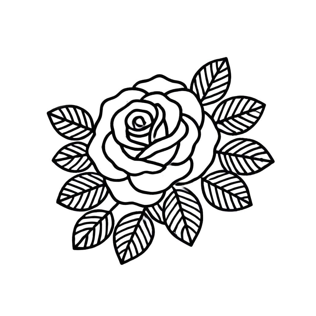 Desenhos de Desenhe Rosas 5 para colorir