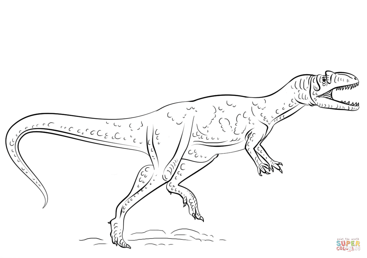 Desenhe o Allosaurus para colorir