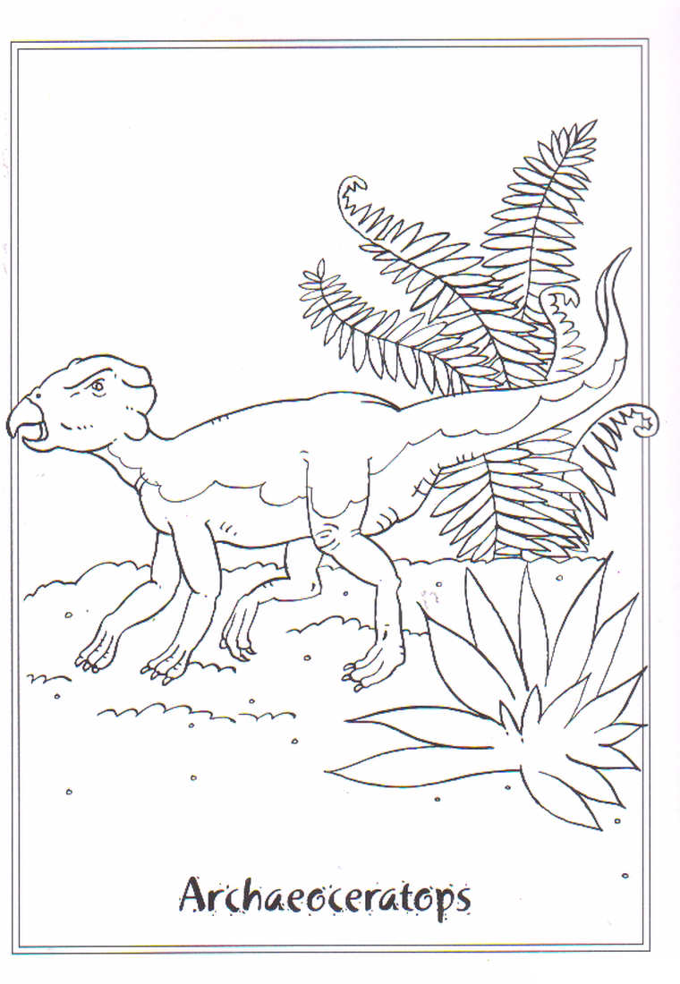 Desenhe o Archaeoceratops para colorir