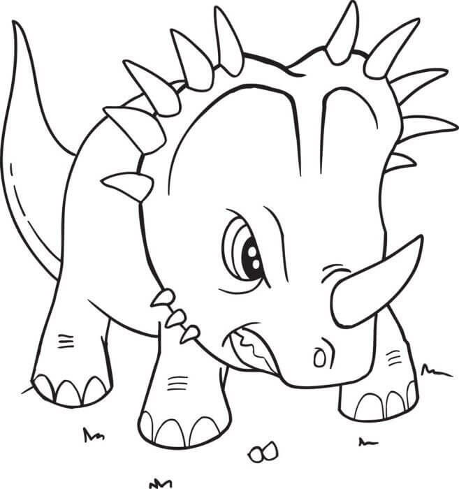 Desenhe um Styracosaurus Irritado para colorir