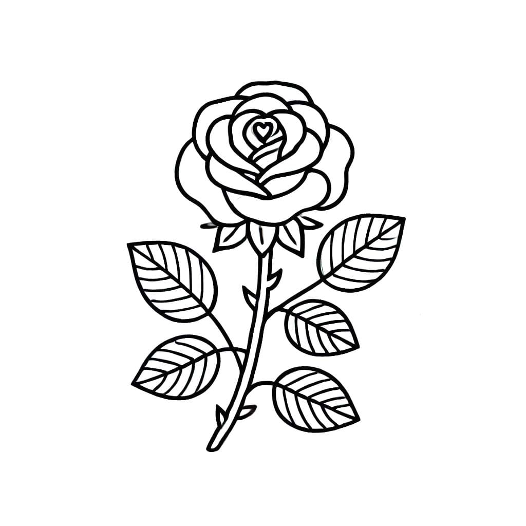 Desenhos de Desenhos imprimir rosas para colorir