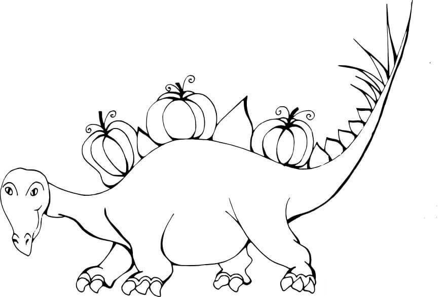 Desenhos de Dia das Bruxas Dinossauro para colorir