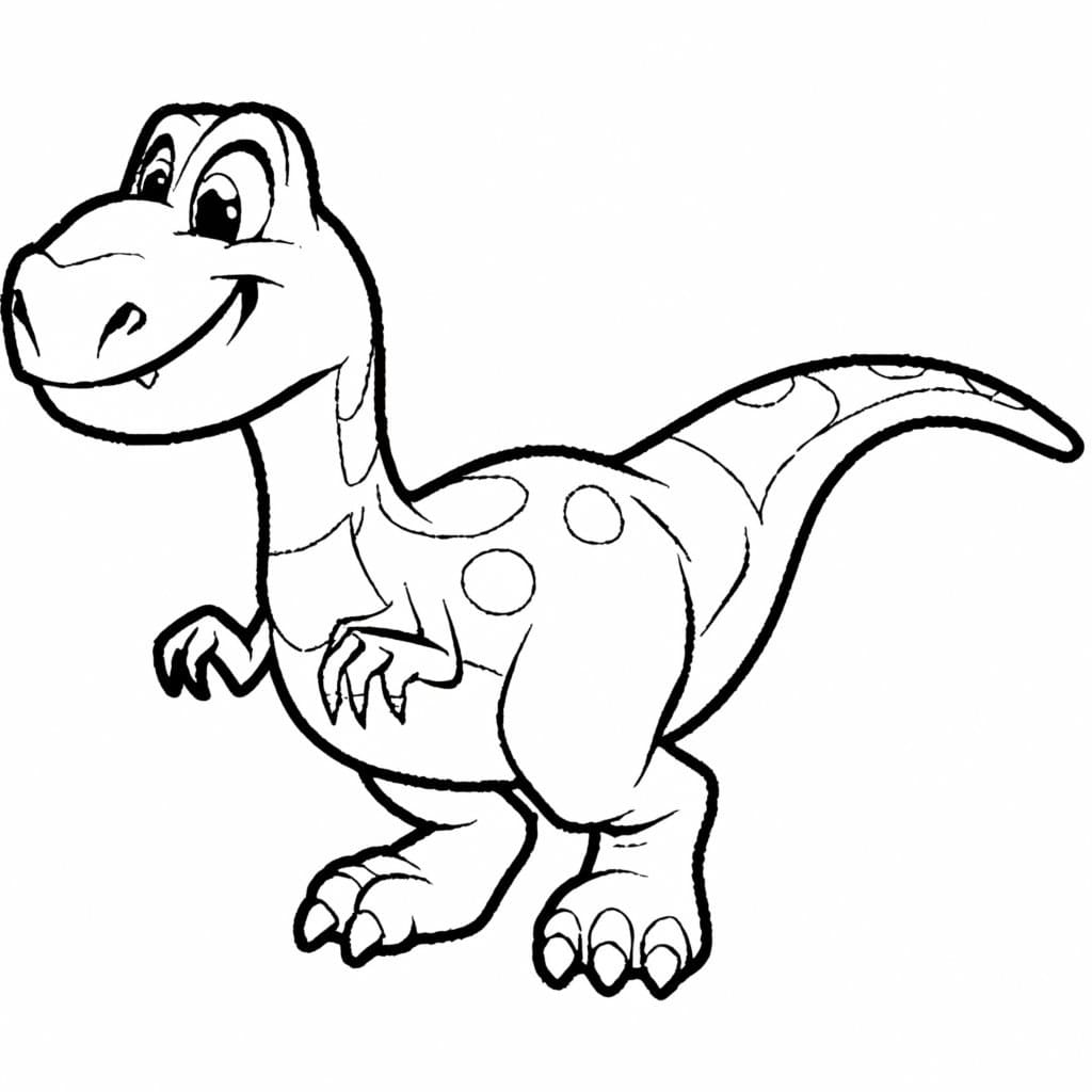 Dinossauro Animado para colorir