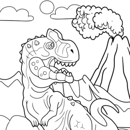 Desenhos de Dinossauro Básico para colorir