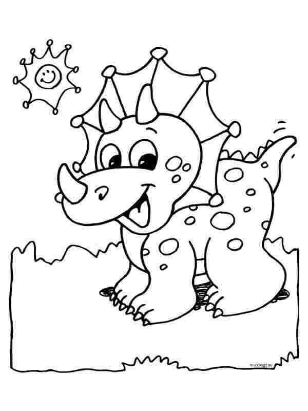 Desenhos de Dinossauro Feliz para colorir