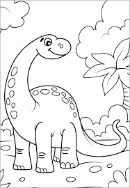 Dinossauro Fofo Sorrindo para colorir