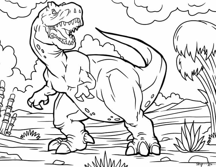 Desenhos de Dinossauro Incrível para colorir