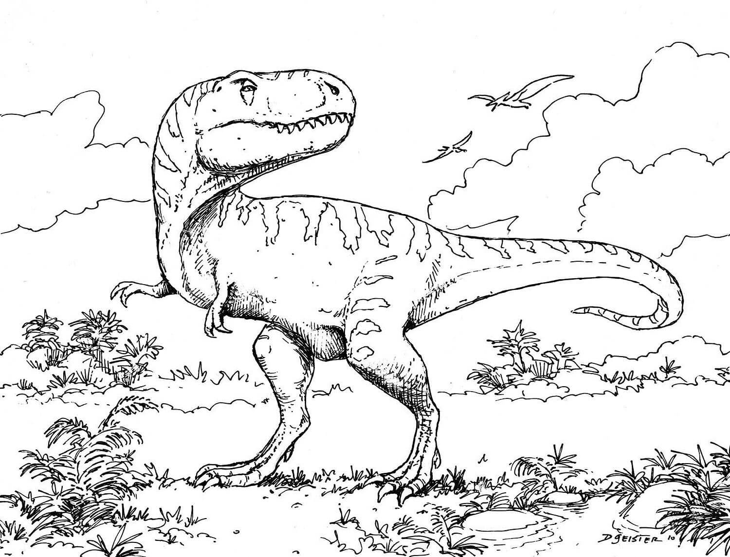 Dinossauro Perfeito para colorir