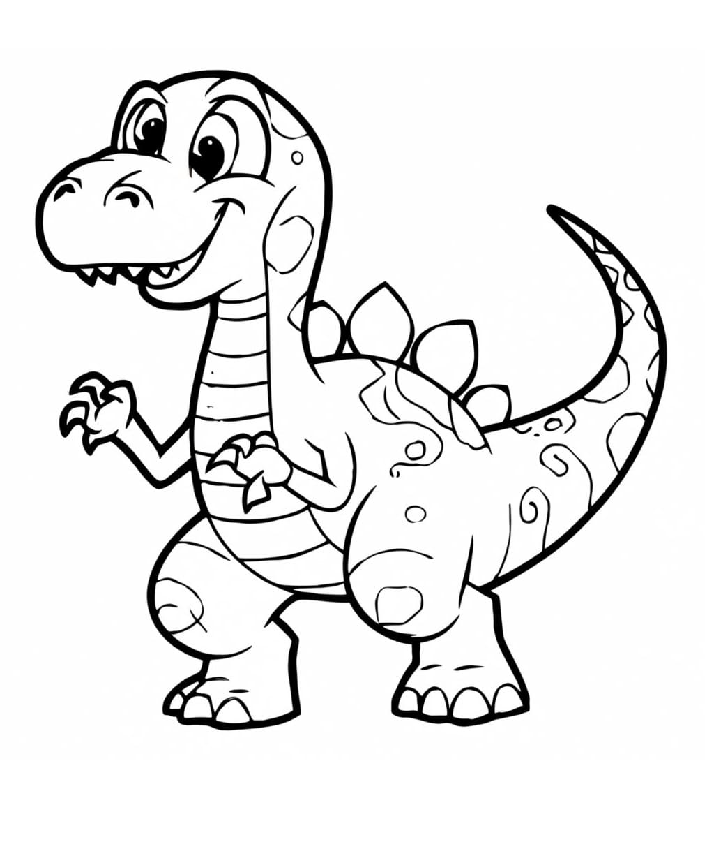 Dinossauro bobo para colorir