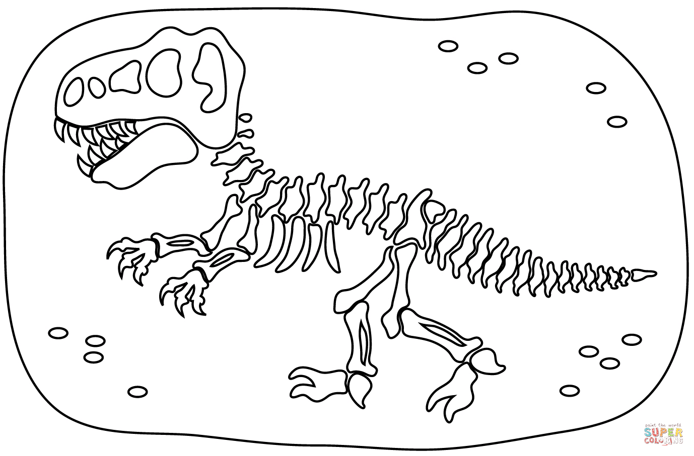 Dinossauros Fósseis para colorir