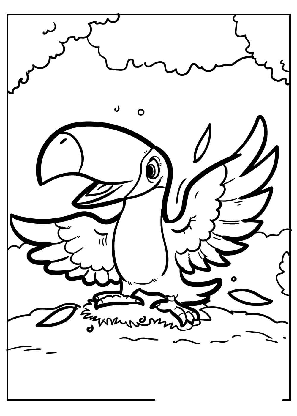 Desenhos de Diversão de Pássaro para colorir