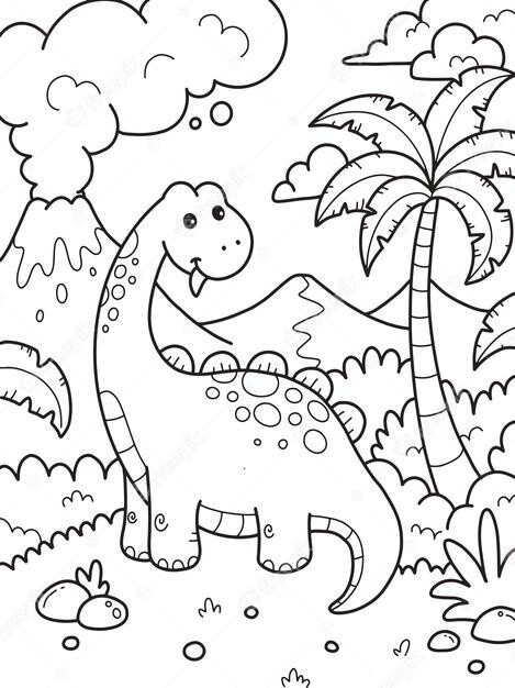 Folha Comendo Dinossauro para colorir