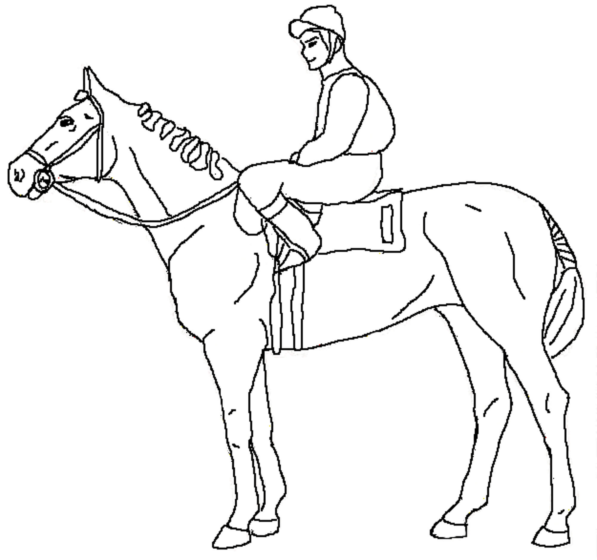 Desenhos de Homem a Cavalo para colorir