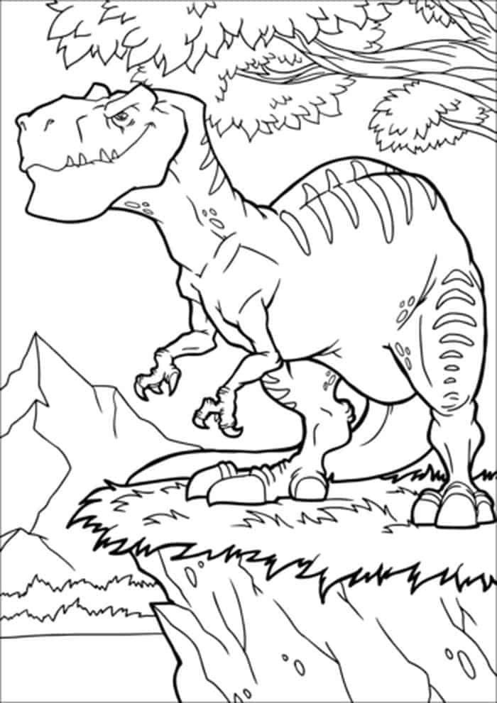 Lindo T-Rex grátis para colorir