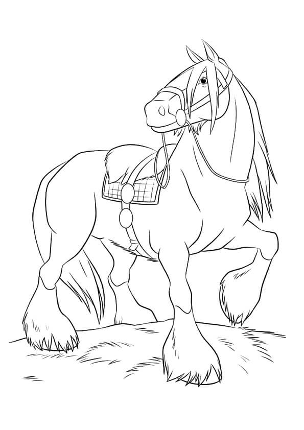 O Cavalo Shire para colorir
