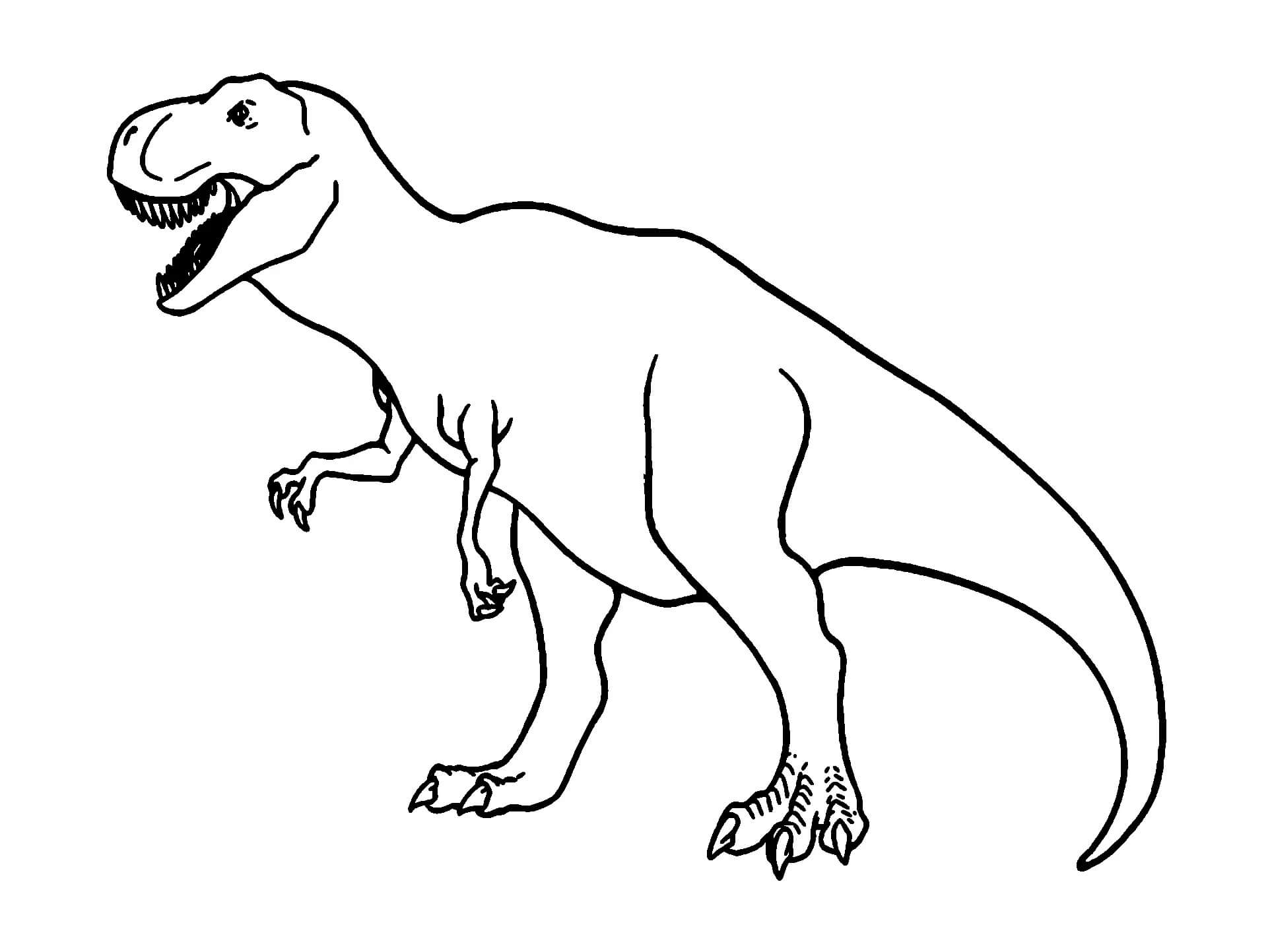 Ótimo T-rex para colorir