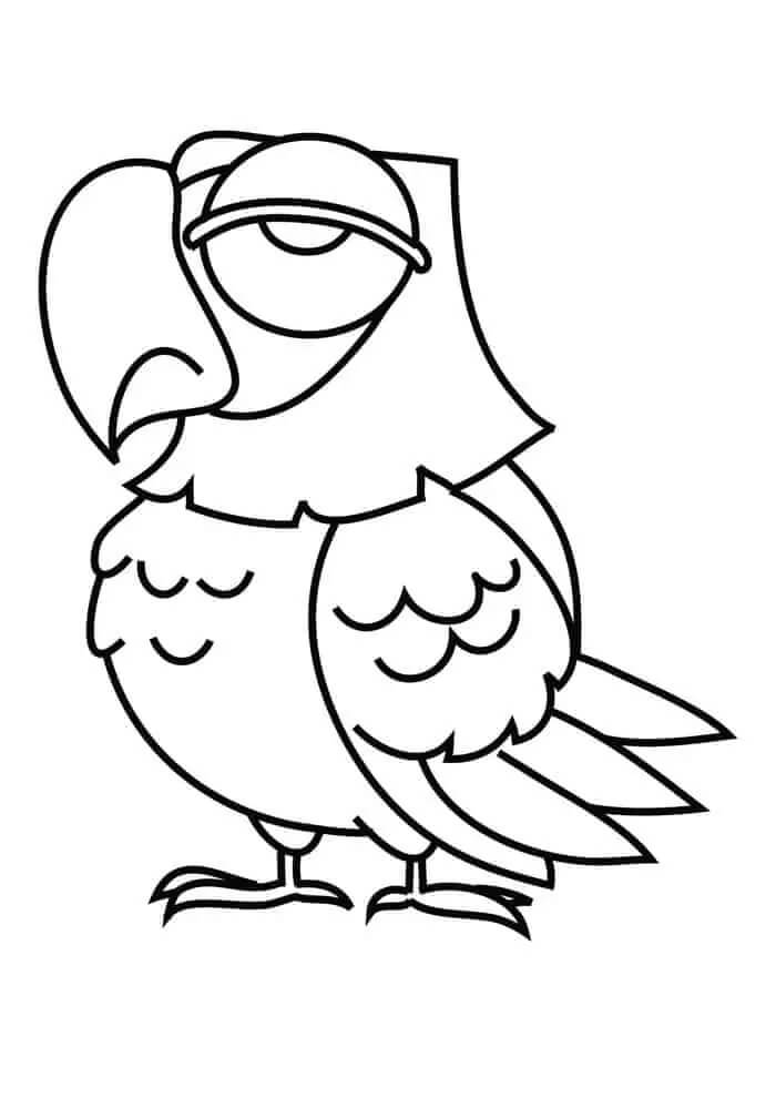 Desenhos de Pássaro fofo Engraçado para colorir