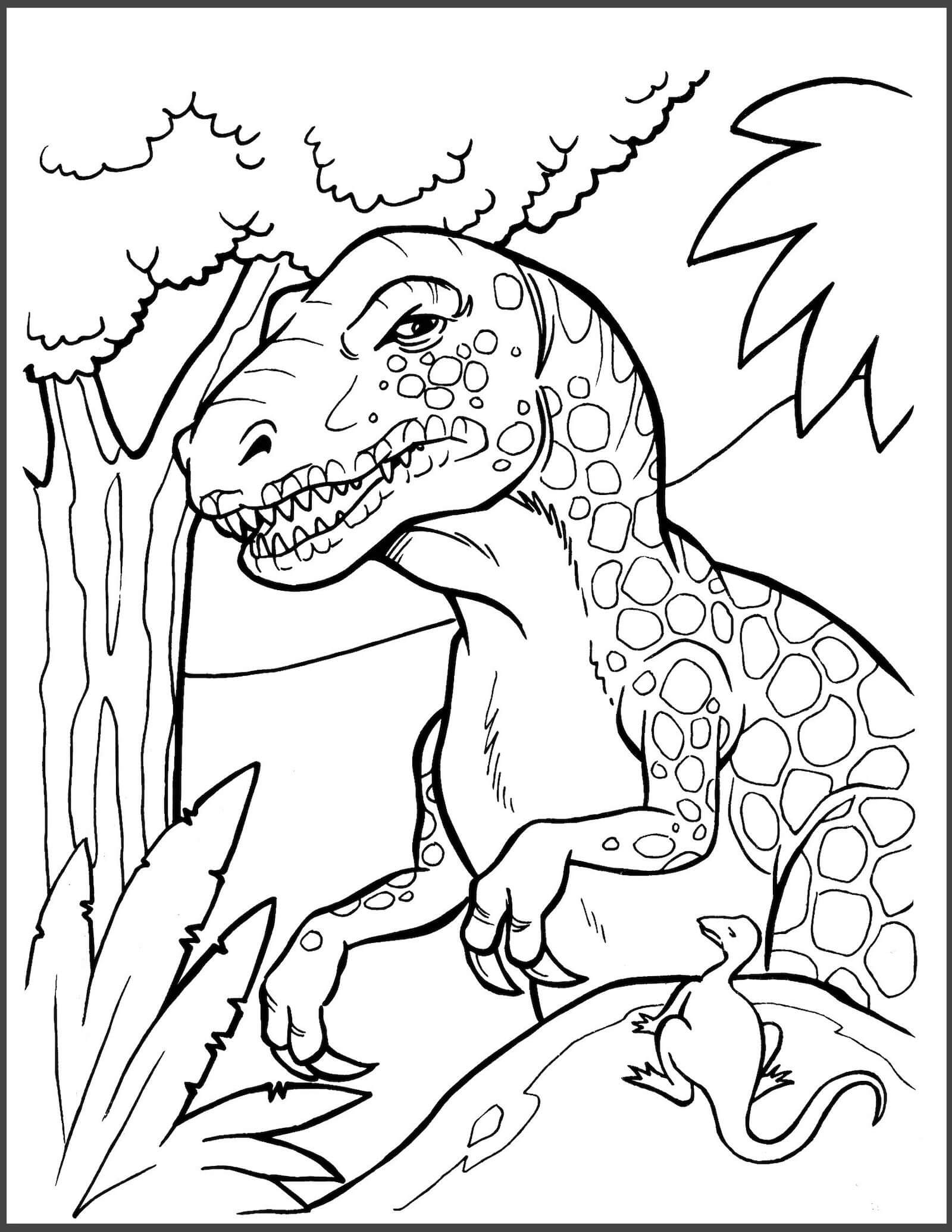 Retrato de T-Rex para colorir