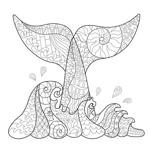 Desenhos de Baleia Fantasia para colorir